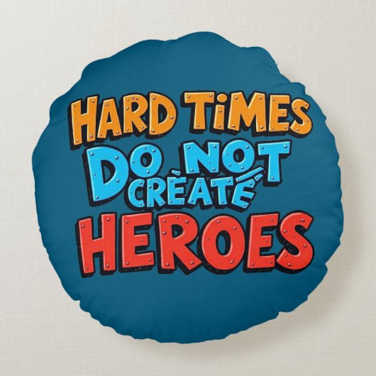 Vibrant Gradient Typographical Create Heroes  ラウンドクッション (裏面)