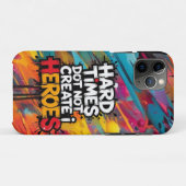 Vibrant Gradient Typographical Create Heroes  Case-Mate iPhoneケース (裏面(横))