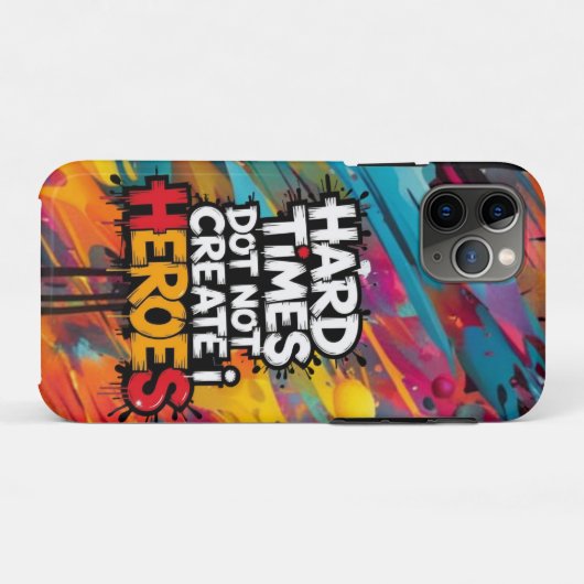 Vibrant Gradient Typographical Create Heroes Case-Mate iPhoneケース (裏面(横))