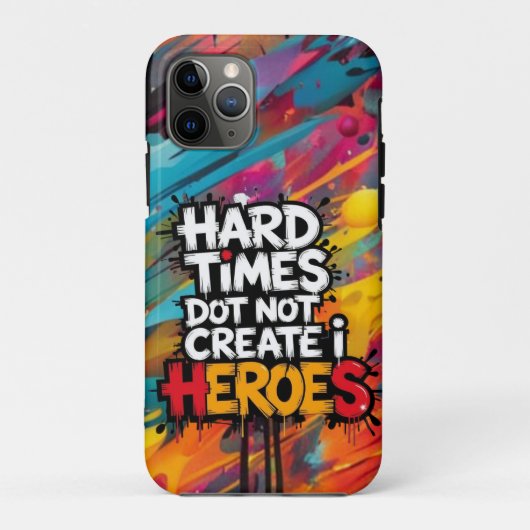 Vibrant Gradient Typographical Create Heroes  Case-Mate iPhoneケース (裏面)