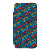 Vibrant Gradient Typographical Create Heroes Incipio iPhoneウォレットケース (フォリオ 正面)