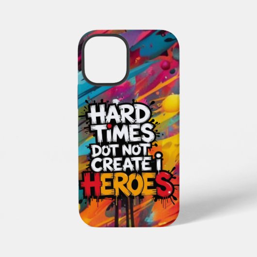 Vibrant Gradient Typographical Create Heroes  iPhoneケース (裏面)
