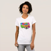 Vibrant Graffiti Fresh Beats DJ Turntable T-Shirt  Tシャツ (正面フル)