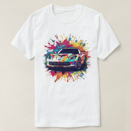 Vibrant Graffiti Sports Car Men's T-Shirt Tシャツ