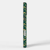 Vibrant Green Pattern with Yellow Flowers & Leaves Case-Mate iPhoneケース (裏面 / 右)