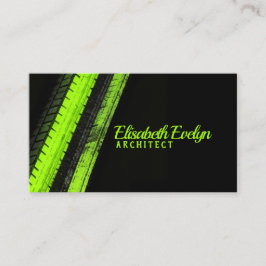 Vibrant Green Trails on Dark Canvas 名刺