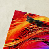 Vibrant Halloween Makeup Art ビーチタオル (インサイチュ)