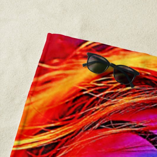 Vibrant Halloween Makeup Art ビーチタオル (インサイチュ)