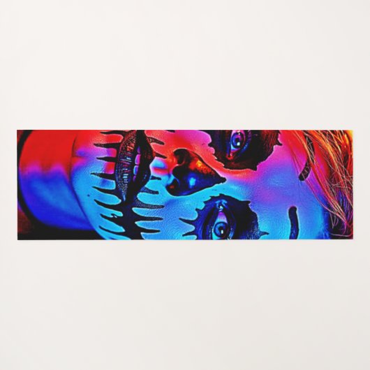 Vibrant Halloween Makeup Art ヨガマット (裏面(横))