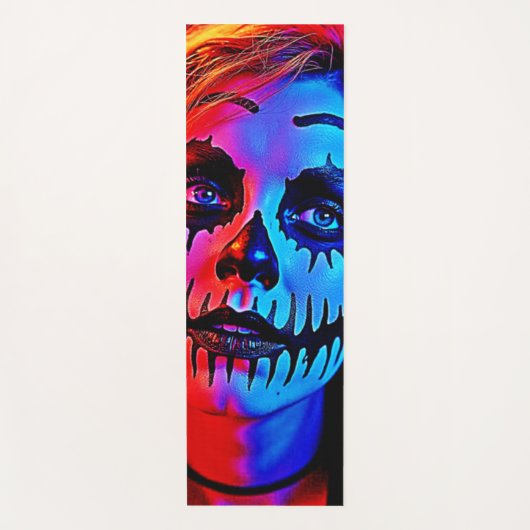 Vibrant Halloween Makeup Art ヨガマット (正面)