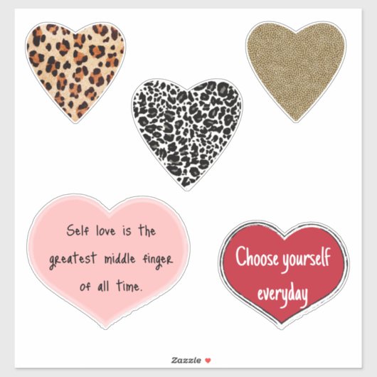 Vibrant hearts romance wallpaper シール (シート)