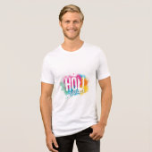 Vibrant Holi Splash Graphic Tee トライブレンドＴシャツ (正面全面)