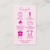 Vibrant Hot Pink Glitter Chic Jewelry Care 名刺 (正面)