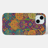 Vibrant Huichol Animal Spirit Phone Case Case-Mate iPhoneケース (裏面 (横))