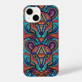 Vibrant Huichol Animal Spirit Phone Case iPhoneケース (裏面)