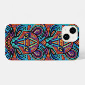 Vibrant Huichol Animal Spirit Phone Case iPhoneケース (裏面横)