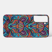 Vibrant Huichol Animal Spirit Phone Case Samsung Galaxyケース (裏面横)