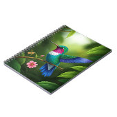 Vibrant Hummingbird Among Leaves ノートブック (左側)