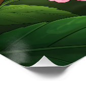 Vibrant Hummingbird Among Leaves ポスター (コーナー)