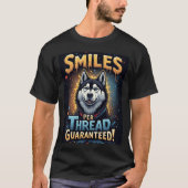 Vibrant Husky With Bold Typography Tシャツ (正面)