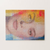 Vibrant Impasto Abstract Portrait ジグソーパズル (横)