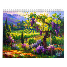 Vibrant Impasto Art Calendar 2026