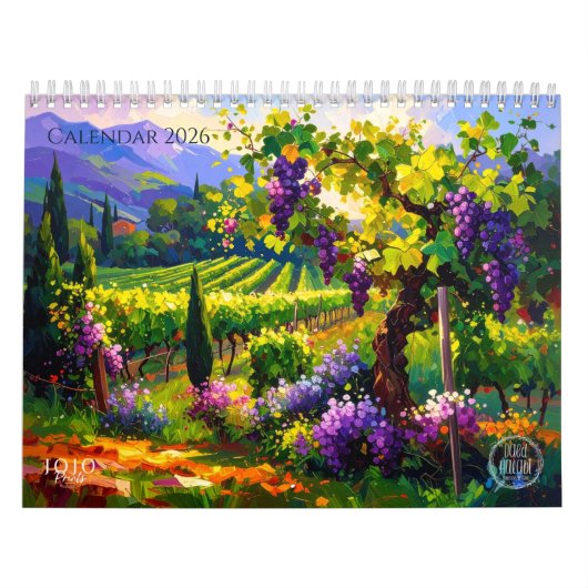 Vibrant Impasto Art Calendar 2026 カレンダー (カバー)