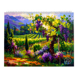 Vibrant Impasto Art Calendar 2026 カレンダー