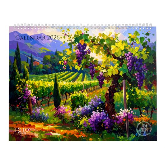 Vibrant Impasto Art Calendar 2026 カレンダー (カバー)