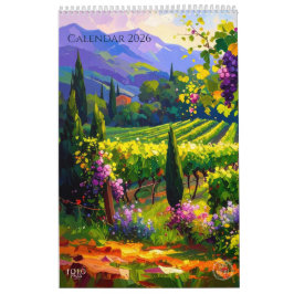 Vibrant Impasto Art Calendar 2026 カレンダー