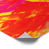 Vibrant Impasto Horse Portrait Colorful Wild ポスター (角)