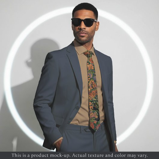 Vibrant Impressionist Garden Necktie ネクタイ