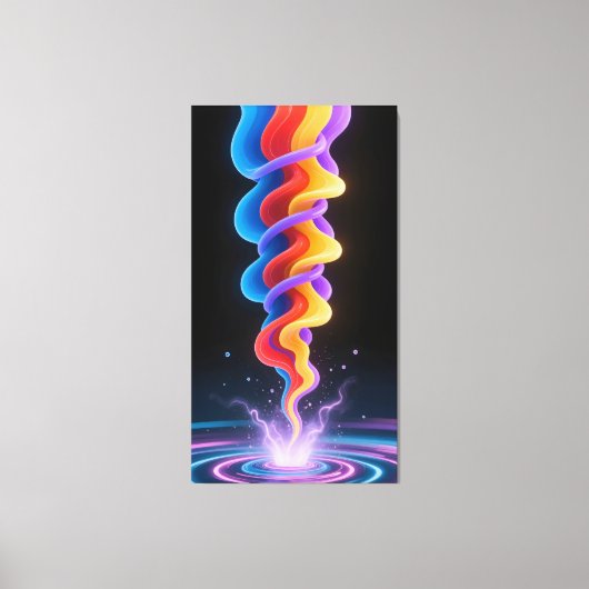 Vibrant ink pulses vibrate キャンバスプリント (正面)