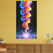 Vibrant ink pulses vibrate キャンバスプリント (インサイチュ (リビング))