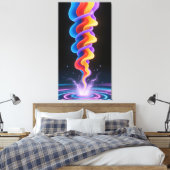 Vibrant ink pulses vibrate キャンバスプリント (インサイチュ (寝室))