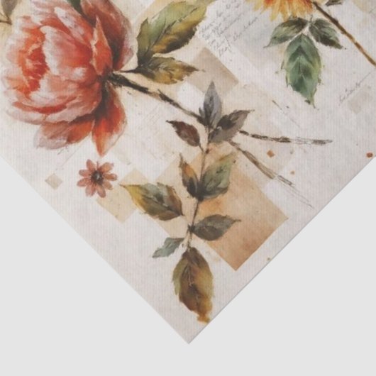 Vibrant Italian-Inspired Floral Collage 薄葉紙 (詳細)