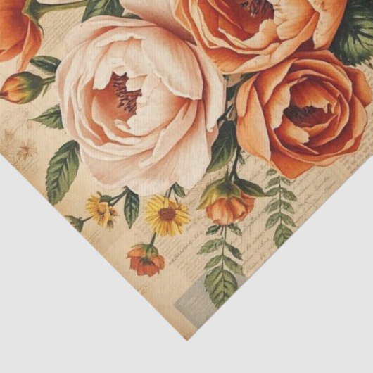 Vibrant Italian-Inspired Floral Collage 薄葉紙 (詳細)