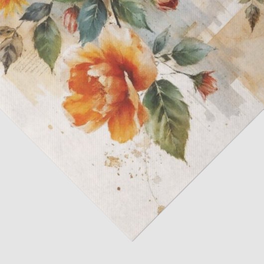 Vibrant Italian-Inspired Floral Collage 薄葉紙 (詳細)