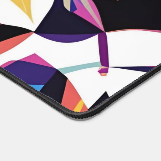 Vibrant Kaleidoscope Mandala Pattern デスクマット (コーナー)