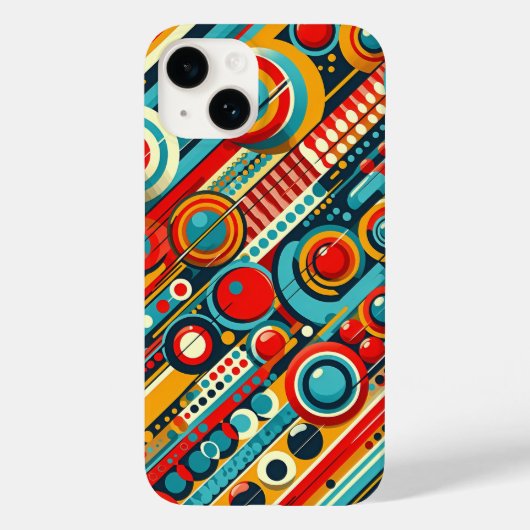 Vibrant Kinetic Geometric Circles スマホケース Case-Mate iPhoneケース (裏面)