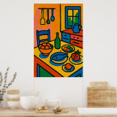 Vibrant Kitchen Still Life ポスター (キッチン)
