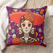 Vibrant La Catrina クッション (ブランケット)