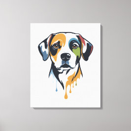 Vibrant Lab Pop Art キャンバスプリント