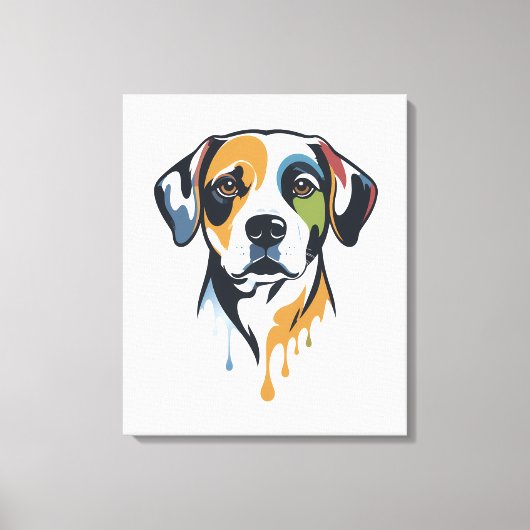 Vibrant Lab Pop Art キャンバスプリント (正面)