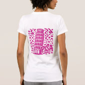 Vibrant Leaning Tower Pisa Graphic Tシャツ (裏面)