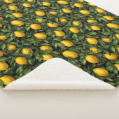 Vibrant Lemon Citrus Tree Pattern シェルパブランケット (3/4)