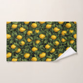 Vibrant Lemon Citrus Tree Pattern ハンドタオル (ハンドタオル)