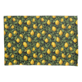 Vibrant Lemon Citrus Tree Pattern 枕カバー