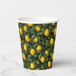 Vibrant Lemon Citrus Tree Pattern 紙コップ