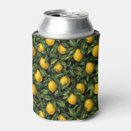 Vibrant Lemon Citrus Tree Pattern 缶クーラー